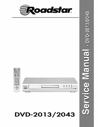ROADSTAR 2043 service manual for dvd
